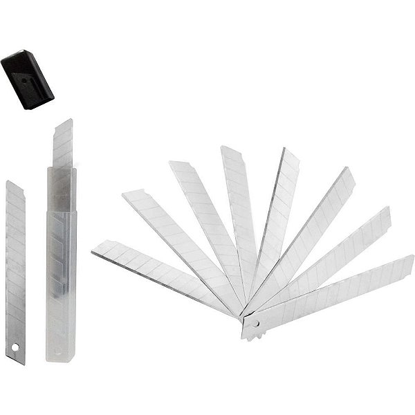 Lamina para Estiletes Estreita 9MM. C/10UN PCT.C/10