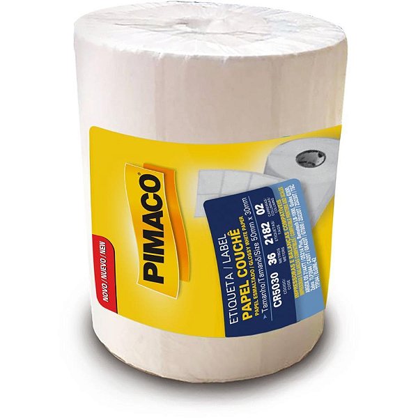 Etiqueta Adesiva Couche 50MMX30MM C/2182 ETIQ. Rolo