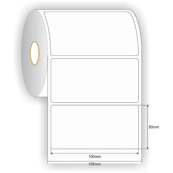Etiqueta Adesiva Couche 100X50X30M C/600ETIQ. Rolo