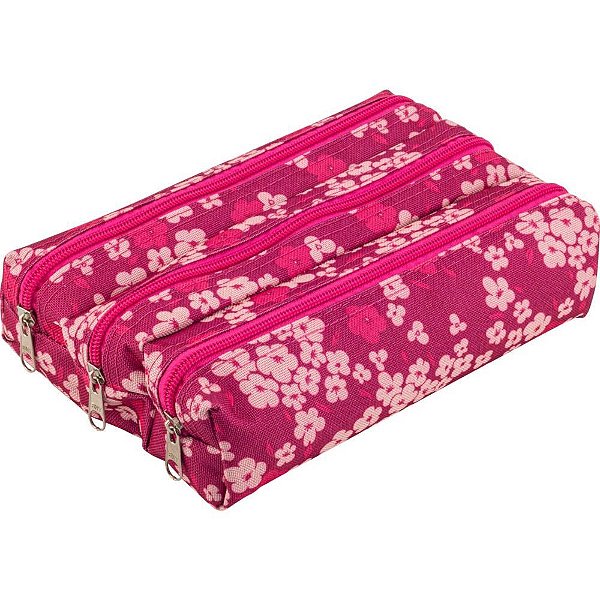 Estojo Triplo Lona Estampado Sortido PCT.C/04
