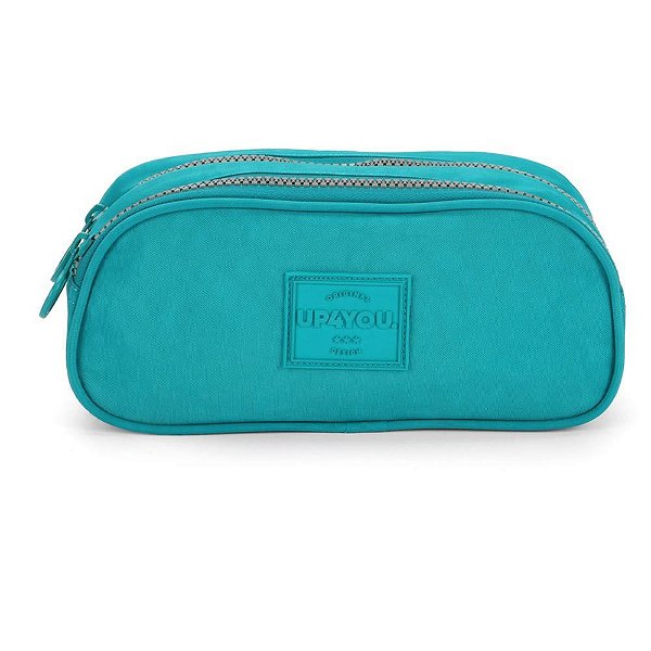 Estojo Duplo Tecido UP4YOU Crinkle Verde