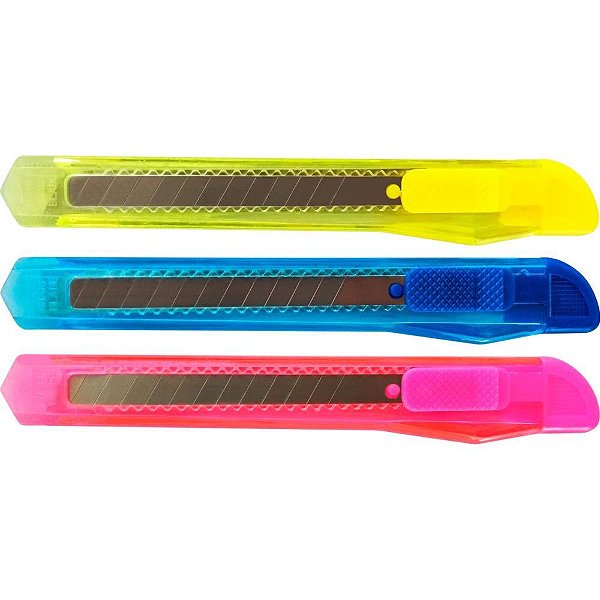 Estilete Estreito Plastico 9MM.