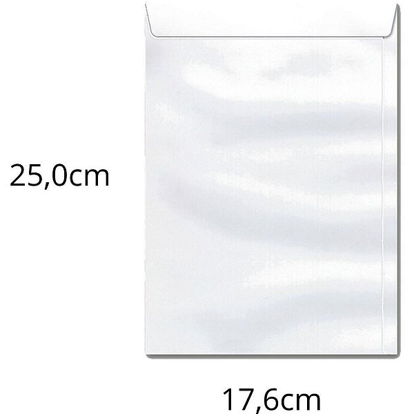 Envelope Saco Branco 176X250 90GRS. OF 25 CX.C/250