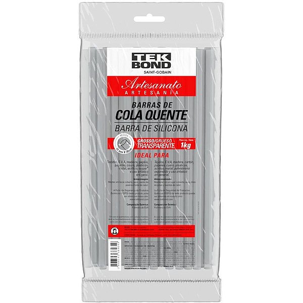 Cola Quente Refil Grossa 1KG.TRANSPARENTE Pacote