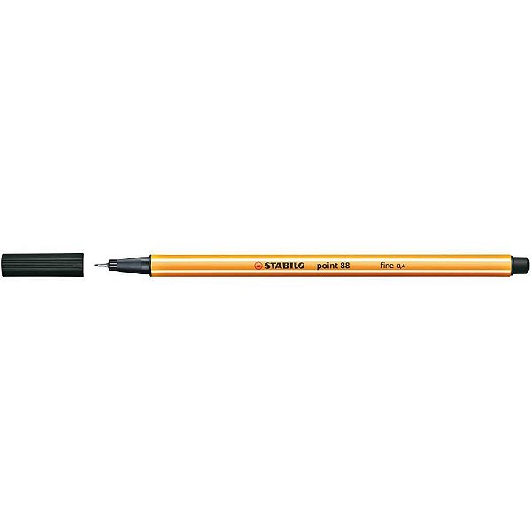 Caneta Stabilo 88/46 Point Preta CX.C/10