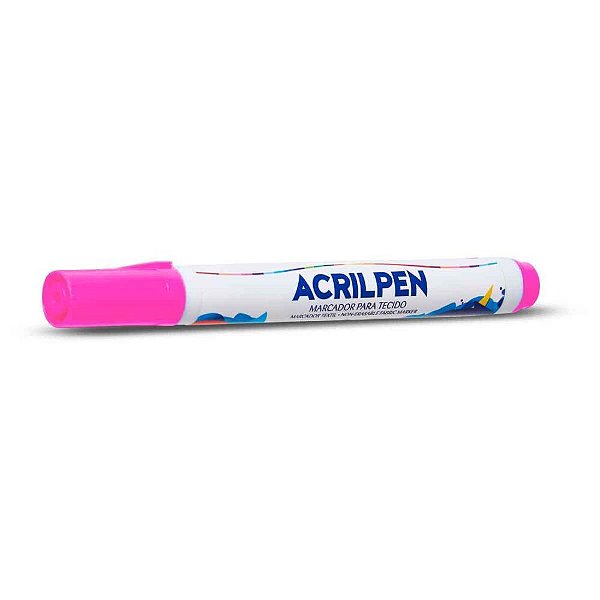 Caneta para Tecido Rosa Acrilpen CX.C/12