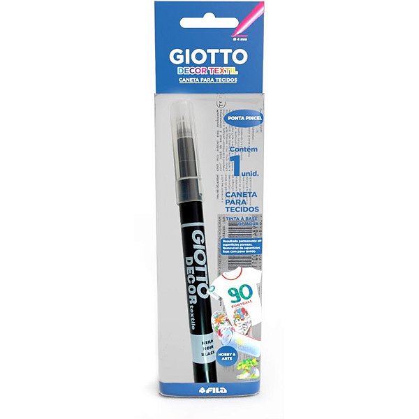 Caneta para Tecido Preto Giotto Decor Textil PCT.C/06