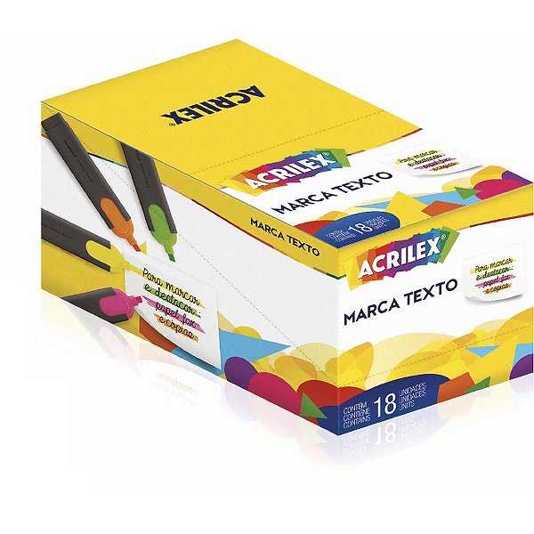 Caneta Marca Texto Office 18 Cores Sortidas CX.C/18