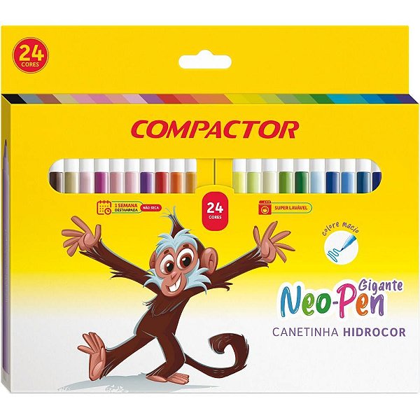 Caneta Hidrografica NEO-PEN Gigante 24 Cores PCT.C/05