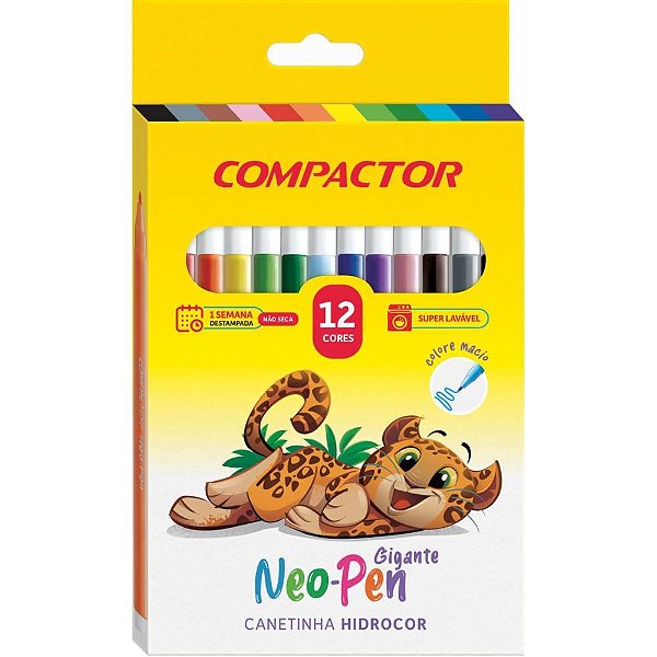 Caneta Hidrografica NEO-PEN Gigante 12 Cores PCT.C/05