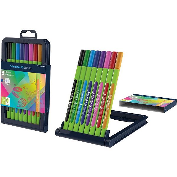 Caneta Esferografica LINE-UP 0.4MM Schneider 8 COR Estojo