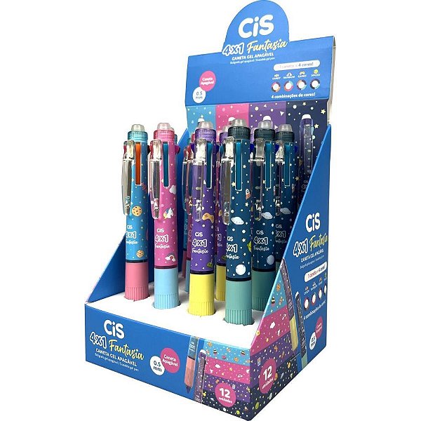 Caneta GEL CIS Fantasia Apagavel 4X1 (S) DP.C/12