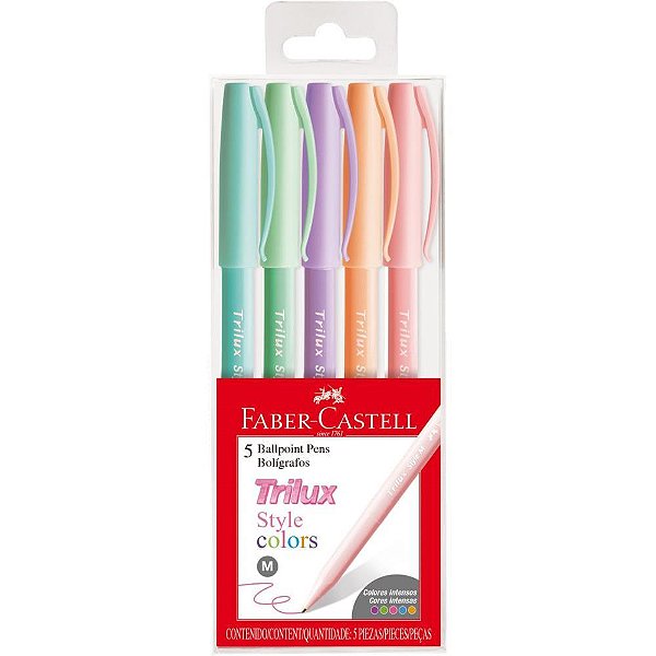 Caneta Esferografica Trilux STYLE Colors 5 Cores PCT.C/06