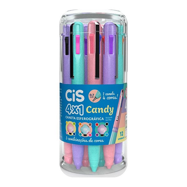 Caneta Esferografica CIS 4X1 CANDY 0.7MM (S) POTE-12