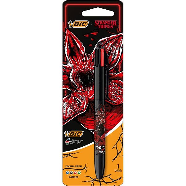 Caneta Esferografica 4 Cores STR. THINGS Demogorgon Blister