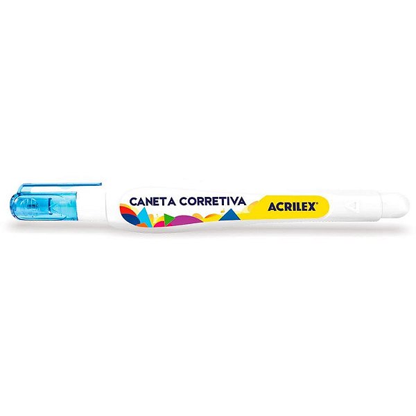 Caneta Corretiva Acrilex 5ML Metal Branca CX.C/12