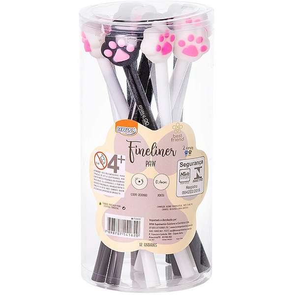 Caneta com Ponta Porosa Fineliner 0.4MM PETS AZ/PT POTE-12