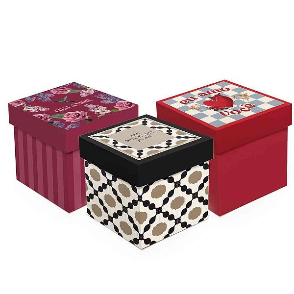 Caixa para Presente com Tampa 17X17X17CM (S) PCT.C/10