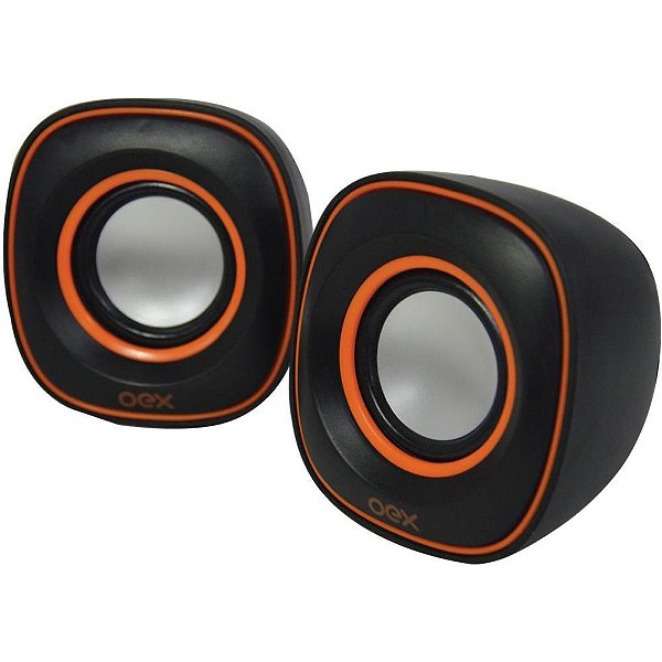 Caixa de Som P/ Computador Speaker Round 8W USB/P2 PT/LJ