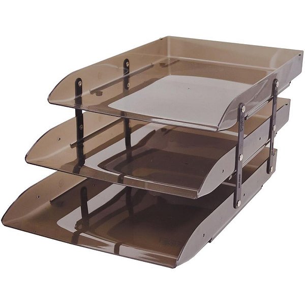 Caixa Correspondencia Tripla Articulavel Fume