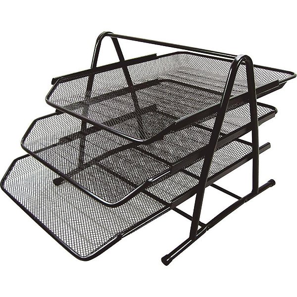 Caixa Correspondencia Tripla Aramado Preto