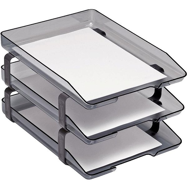 Caixa Correspondencia Tripla Acrilica Classic Fume