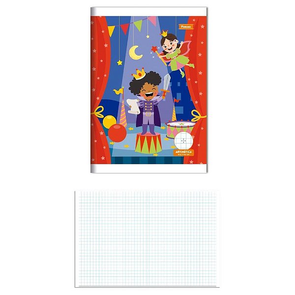 Caderno Quadriculado 1/4 6X6MM 40F Brochura Flexivel PCT.C/20