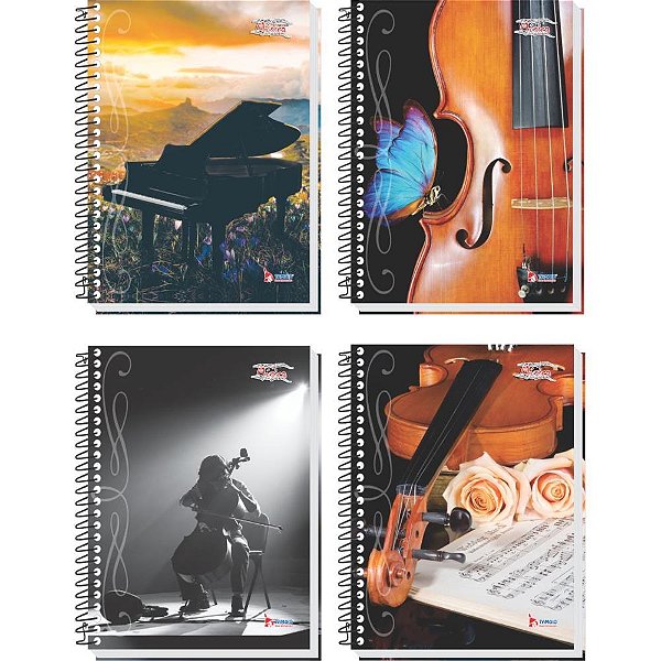 Caderno Musica 8 Capas 64 Folhas 63G. UNIV. PCT.C/04