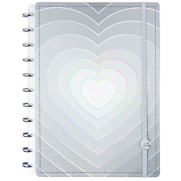 Caderno Inteligente Grande GREY Love 80FLS