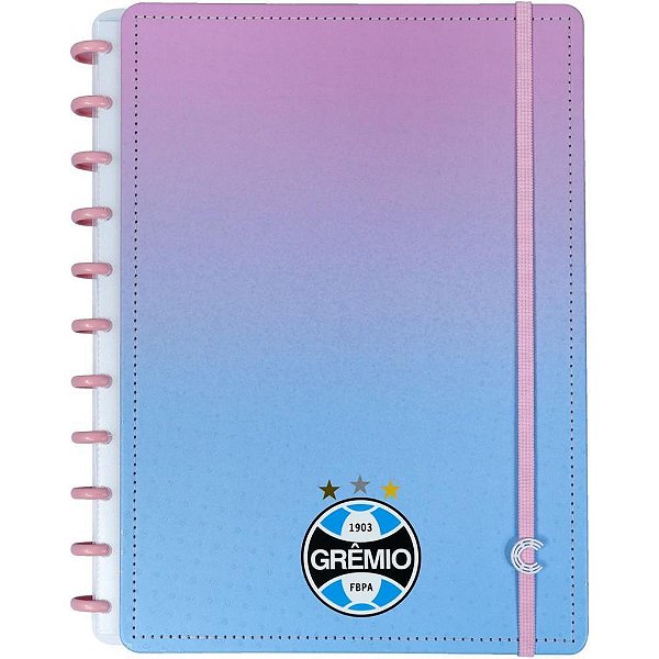 Caderno Inteligente Grande Gremio Imortal Rosa 80FLS