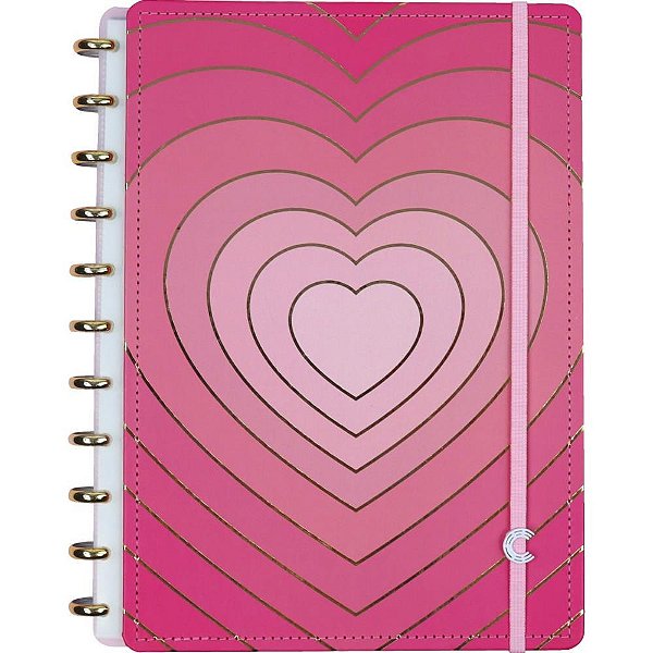 Caderno Inteligente Grande Golden Love 80FLS