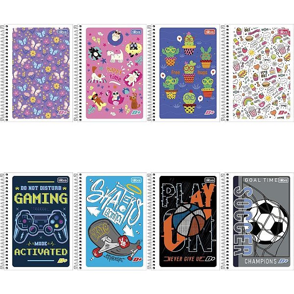 Caderno Espiral 1/4 Flexivel D+ 48 Folhas MASC/FEM. PCT.C/20