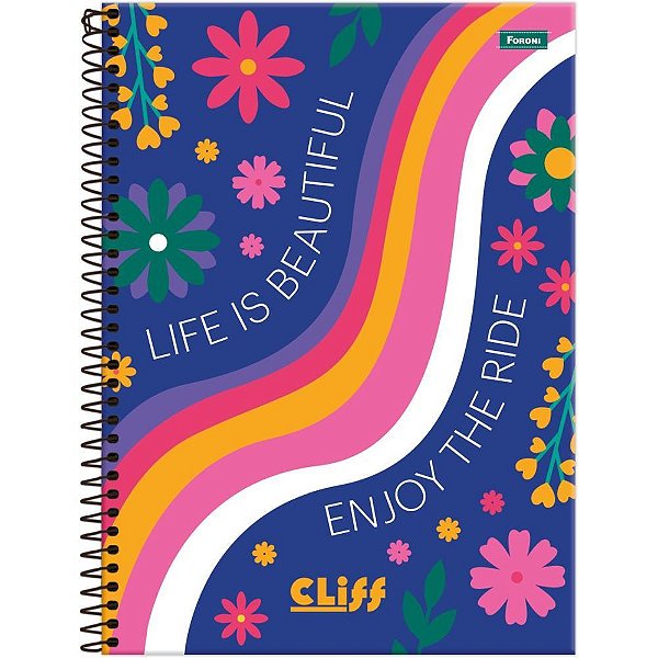 Caderno Espiral 1/4 Capa Dura CLIFF Feminino 80FLS. PCT.C/05