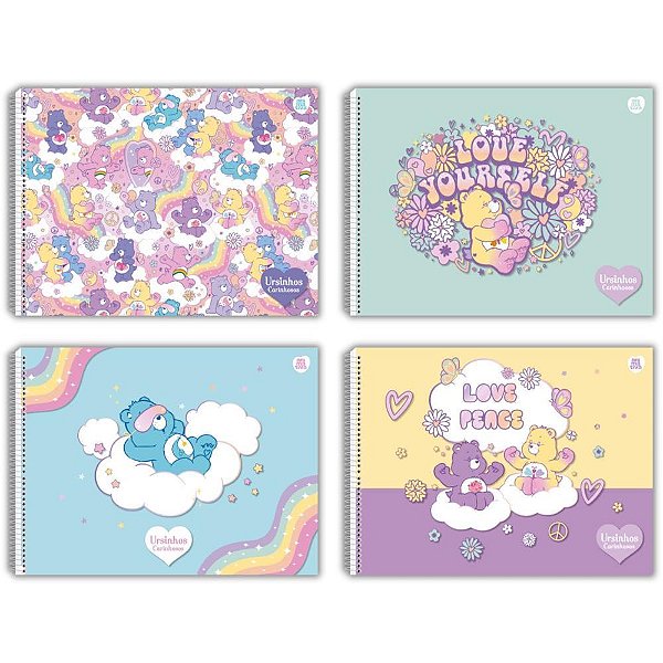 Caderno Desenho UNIV Capa Dura Ursinhos Carinhos 60F PCT.C/05