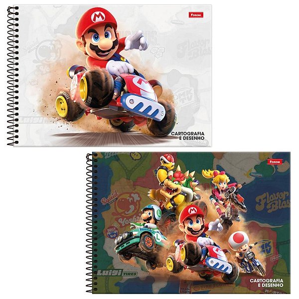 Caderno Desenho UNIV Capa Dura Super Mario BROS 80FLS. C/05