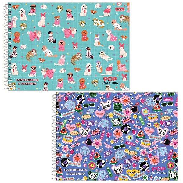 Caderno Desenho UNIV Capa Dura POP Collection 96FLS. C/05