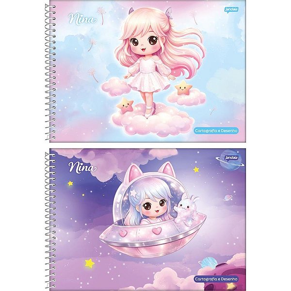Caderno Desenho UNIV Capa Dura Nina 80FLS PCT.C/04