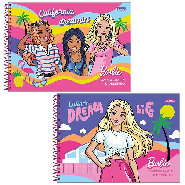 Caderno Desenho UNIV Capa Dura Barbie 80F PCT.C/05