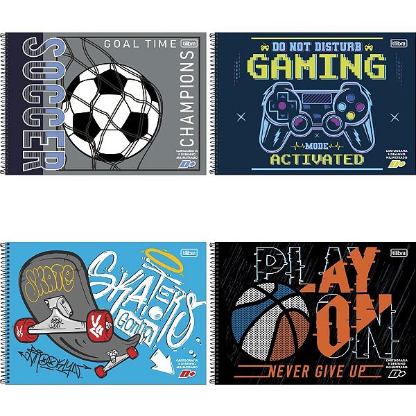 Caderno Desenho Milimetrado D+ MASC.96FLS.UNIV.ESP.HORIZ. PCT.C/04