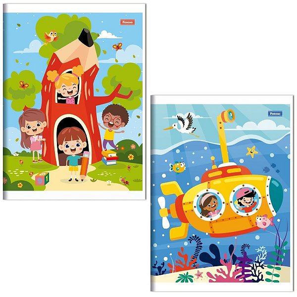 Caderno Brochurao Capa Infantil 96 Folhas PCT.C/10
