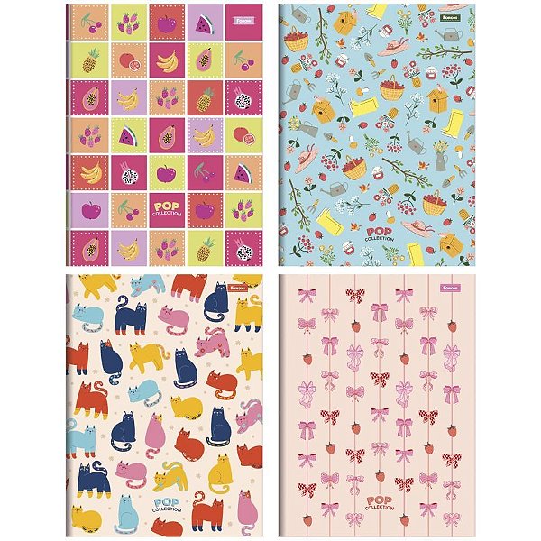 Caderno Brochurao Capa Dura POP Collection 96FLS. PCT.C/05