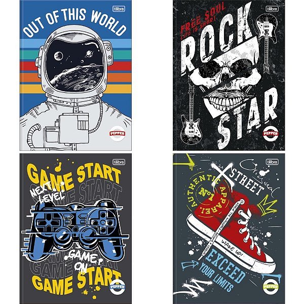 Caderno Brochurao Capa Dura Pepper 80FLS. PCT.C/05