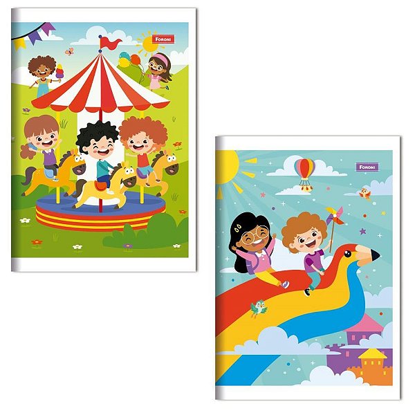 Caderno Brochura 1/4 Capa Infantil 96 Folhas PCT.C/10