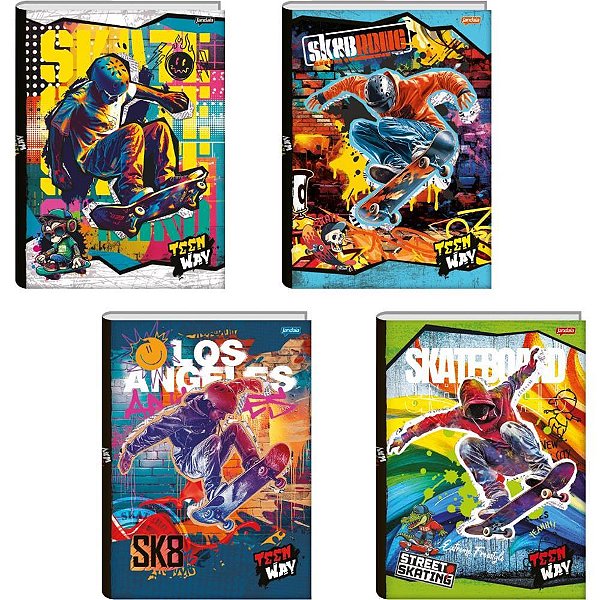 Caderno Brochura 1/4 Capa Dura Teen WAY 96FLS. PCT.C/05