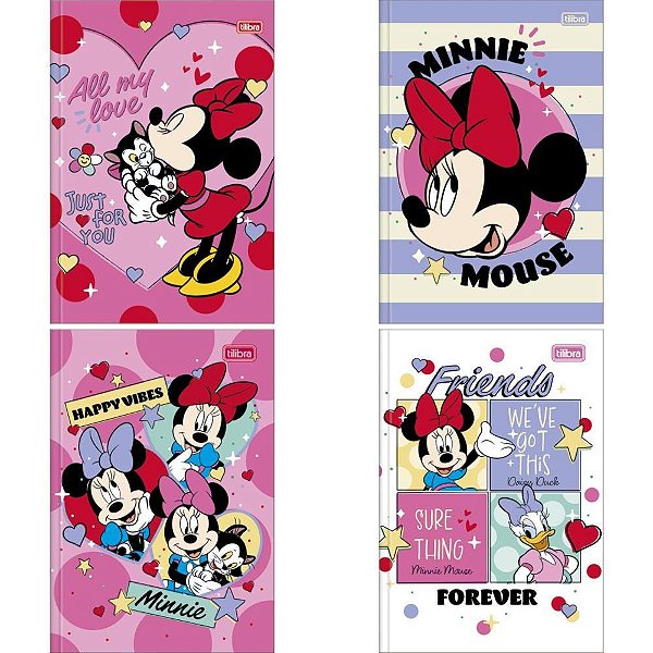 Caderno Brochura 1/4 Capa Dura Minnie TOP 48FLS. PCT.C/05