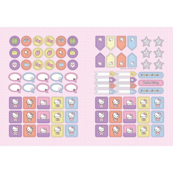 Caderno Brochura 1/4 Capa Dura Hello KITTY 80FLS. PCT.C/05