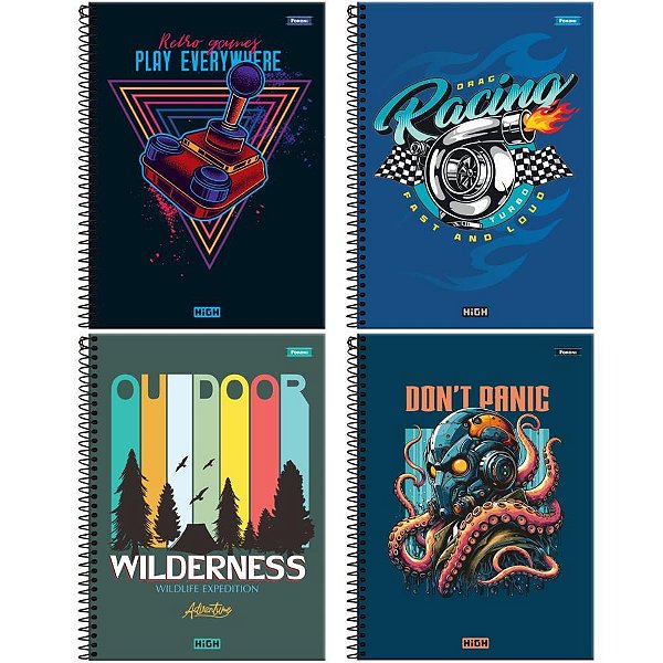 Caderno 20X1 Capa Dura HIGH Masculino 320F PCT.C/02