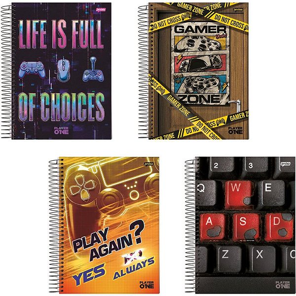 Caderno 15X1 Capa Dura Player 240FLS. PCT.C/02