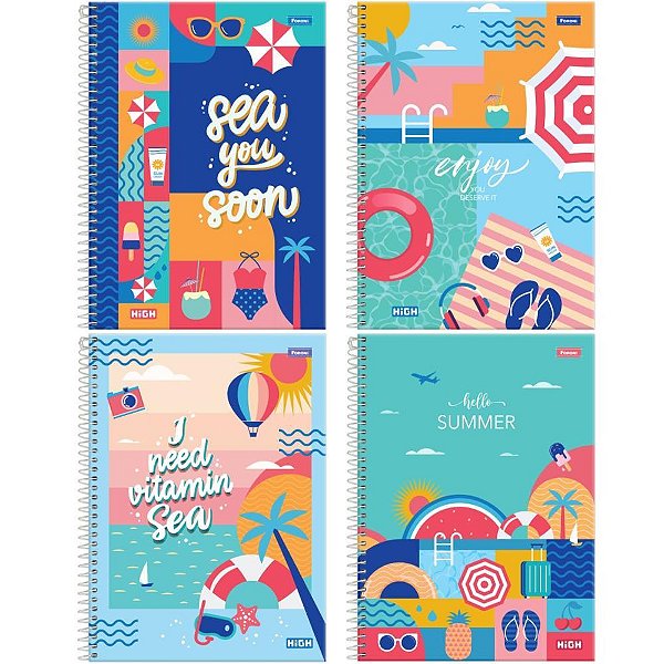 Caderno 15X1 Capa Dura HIGH Feminino 240F PCT.C/02