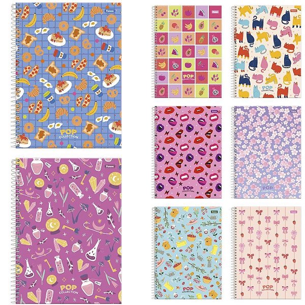 Caderno 12X1 Capa Dura POP Collection 240FLS. PCT.C/04